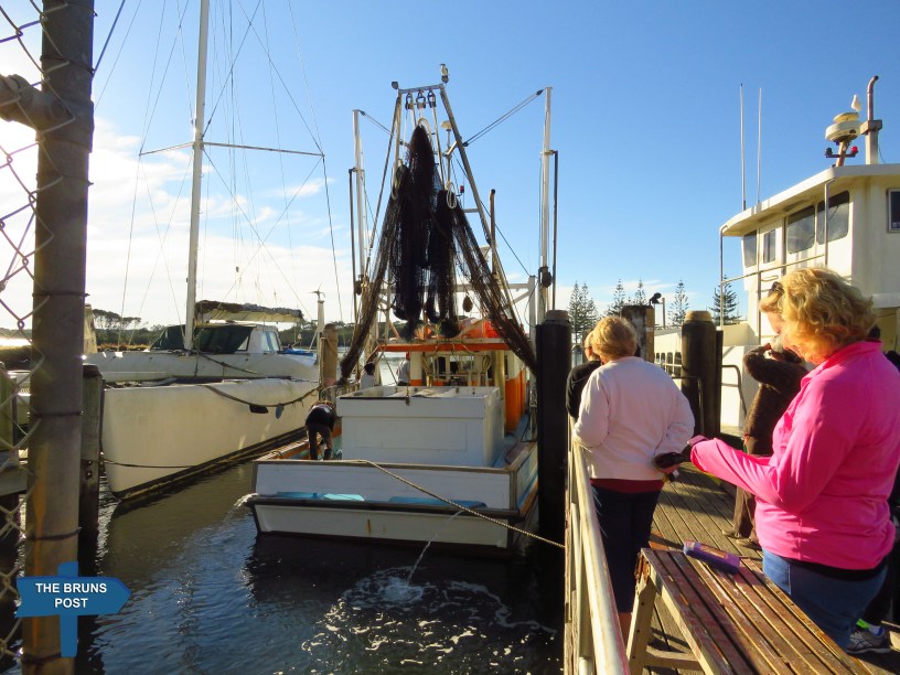Nellie M, pulling in to sell their nice fresh catch